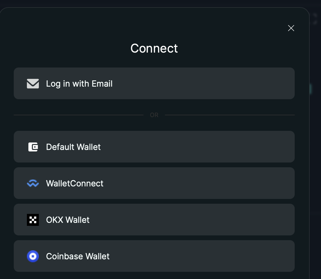 Hyperliquid Wallet connection dialog