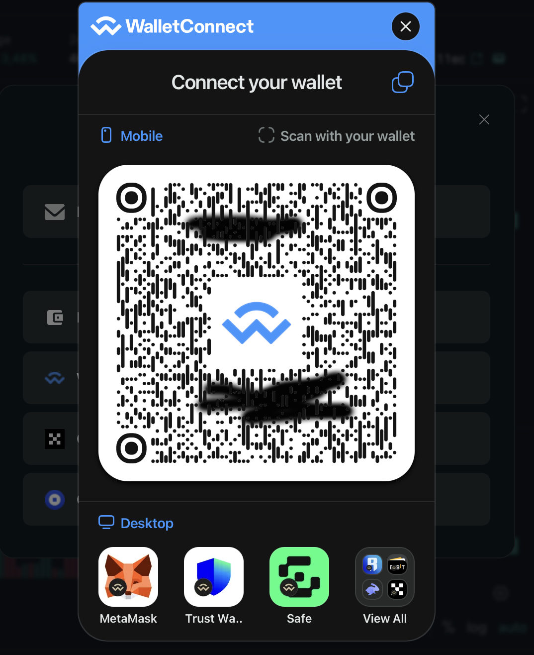 Wallet confirmation dialog